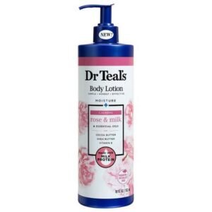 Dr Teal?s Rose & Milk Moisturizing Body, Rose & Milk with Essential Oils, 18 oz | Dr Teal?s