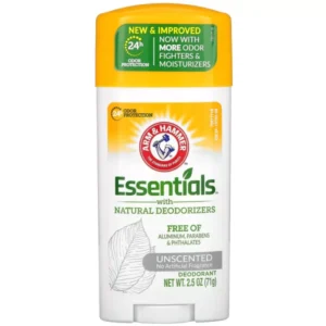 ARM & HAMMER Essentials Solid Deodorant Unscented 2.52 oz/71g (New packaging)
