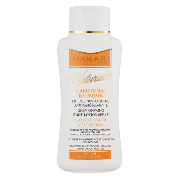 Makari Naturalle Carotonic Extreme Glow Renewing Body Lotion SPF 15 with Carrot Oil,  500ml | Makari De Suisse