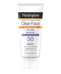 Neutrogena Clear Face Oil Free Sunscreen 3fl oz
