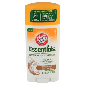 ARM AND HAMMER ESSENTIALS DEODORANT COCONUT GERANIUM 71g