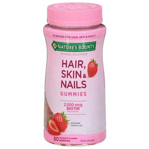 Nature?s bounty Strawberry 80 gummies, 2500 mcg biotin