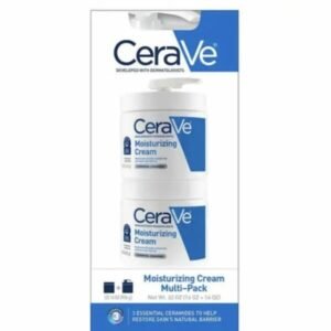 CeraVe Moisturizing Cream Multi-Pack, (16 oz Jar with Pump + 16 oz Jar without pump, 2 Pack)