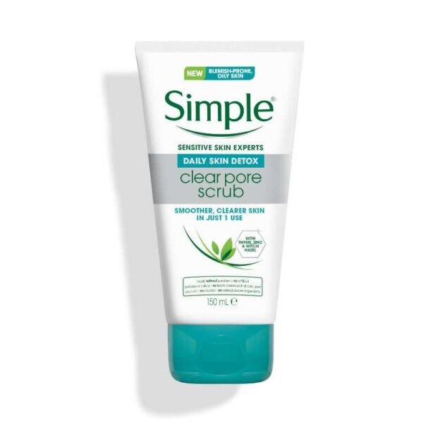 Simple Daily Skin Detox Pore Polishing Face Scrub, 150ml | Simple Skincare