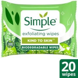 Simple Kind To Skin Exfoliating Cleansing Facial Wipes | Simple Skincare