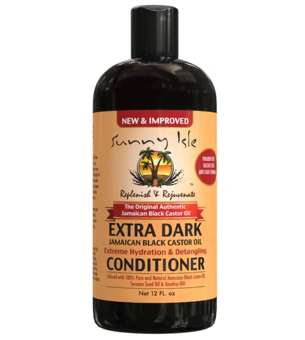 Sunny Isle Improved Extra Dark Jamaican Black Castor Oil Extreme Hydration & Detangling Conditioner, 12 oz | Sunny Isle