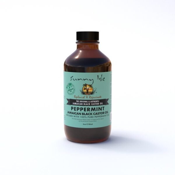 Sunny Isle Jamaican Black Castor Oil with Peppermint 4 oz | Sunny Isle