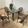 4Chairs+1table Rattan