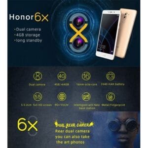 Huawei Honor 6x Smart Phone 4gb+64gb 5.5-inch Dual Card GLOBAL