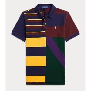 Polo Ralph Lauren Patchwork Cotton Mesh Polo Shirt Ralph Lauren