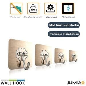 10PCS Powerful Non-Mark Storage Hooks Hangers Fixtures