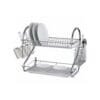 Plate Rack/h Drainer 2 Layer - Silver