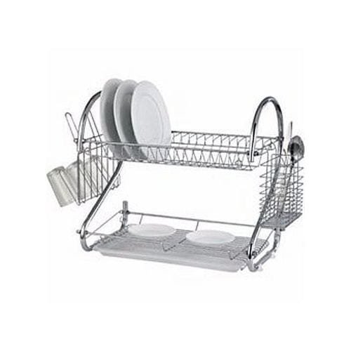 Plate Rack/h Drainer 2 Layer - Silver