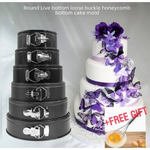 6set Baking Pan Cake Mold Nonstick Leak Proof + FREE WHISKER