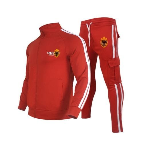 Kingskartel Kings Kartel Full Stylish Red And White Track Suit