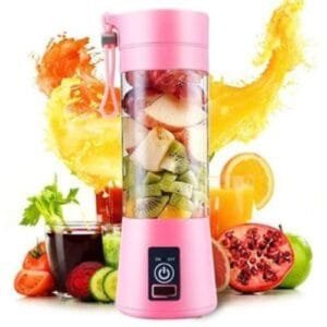 Mini USB Rechargeable Portable Fruit Smoothie Maker Pink