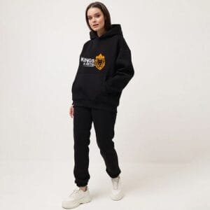 Kingskartel Kings Kartel Stylish Black Hoodie And Joggers