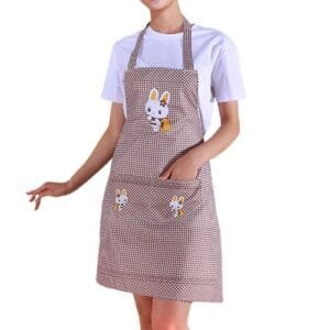 Kitchen Apron Sleeveless Waterproof Oil-proof-Khaki