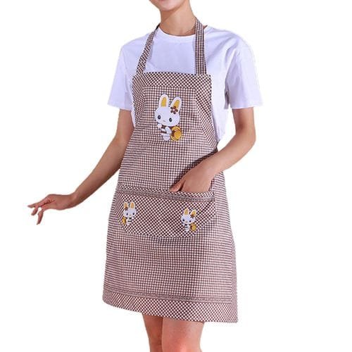 Kitchen Apron Sleeveless Waterproof Oil-proof-Khaki
