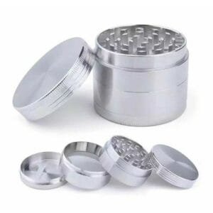 Mini Herb Weed Tobacco Grinder 4 Layers Weed Crusher -Silver