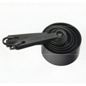 Measuring Spoons And Cups Set, Black, Pack Of 10