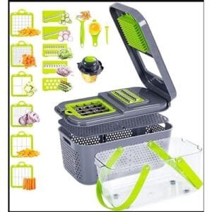22-in-1 Vegetable Cutter, Mandoline Slicer With 13 Blades