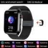2024 New Blood Lipids Uric Acid Blood Glucose Smart Watch Men ECG PPG Smartwatch Ultra Series 9