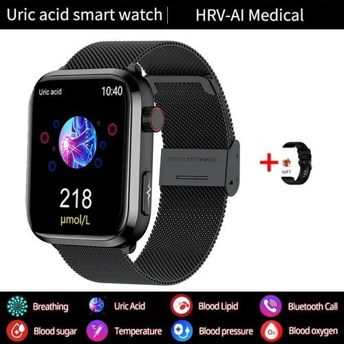2024 New Blood Lipids Uric Acid Blood Glucose Smart Watch Men ECG PPG Smartwatch Ultra Series 9