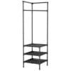 Corner Garment Rack Industrial Hall Tree Corner Organizer