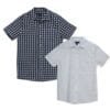 2IN1 Checked Short Sleeve Shirt - White/Black