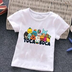 WTToca6 Toca Life World T shirt summer guys girls children's print