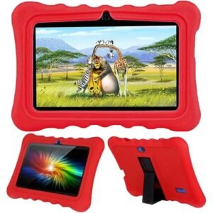 Atouch Educational Tablet For Kids 16gb Ram 2gb Rom- Red Pouch