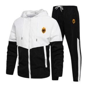 Kingskartel Kings Kartel Stylish Black And White Hoodie And Joggers