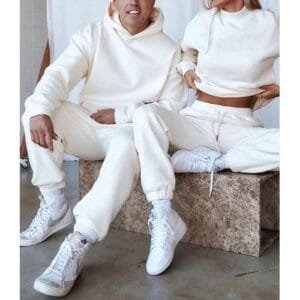 Trendy Offwhite Up And Down Wears For Couple Pk