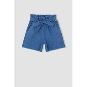 Defacto Girl Regular Fit Denim Short - Blue
