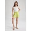 Defacto Girl Casual Woven Short - Green