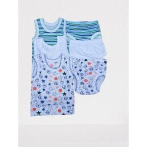 3 Pieces In A Pack - Babies  Singlet With Pant