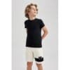 Defacto Boy Casual Regular Fit Knitted Short - Ecru