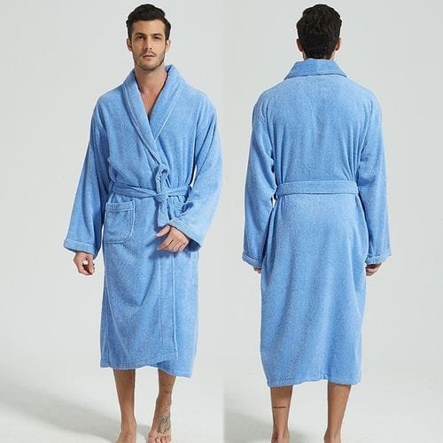 Cotton Bathrobe- Blue
