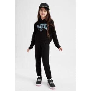 Defacto Girl Casual Regular Fit Knitted Trousers - Black