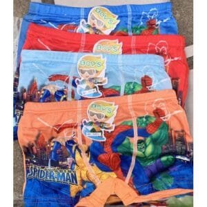 5pcs  Boys Spiderman Transformers Cars Kids Boxers Pants