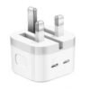50W PD Dual USB Type C Fast Charger For Samsung, IPhone, Macbook, Android
