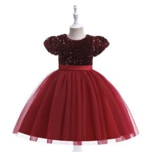 Girl Children Kids New Arrival Sequins Birthday Christmas Wedding Dinner Party Princess Dress Ball Gown