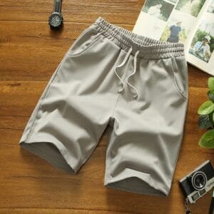 Men's Summer Beach Pants Men's Casual Running Sports Shorts Men-Gray