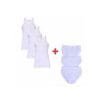 Six-in-One Men's (Singlet &  Briefs)- White