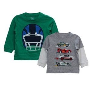 2IN1 Boys Long Sleeve T-Shirt - Green/Grey