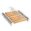 Wooden Skirt Hangers With Adjustable Clips