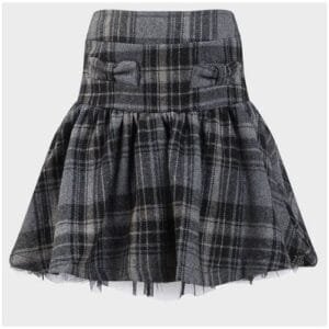 Mfed Girls Check Wool Blend Skirt