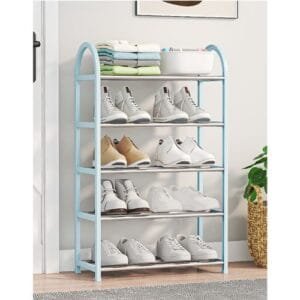 5-layer  Steel Pipe Shoe Rack (space For 10 Pairs)