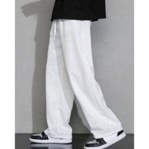 Plain BAGGY Offwhite Joggers PANTS FOR Men And Women